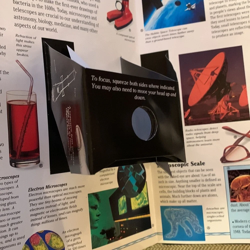 The Most Amazing Science Pop Up Book pop-up magnet compass camera Ages 9+ EUC